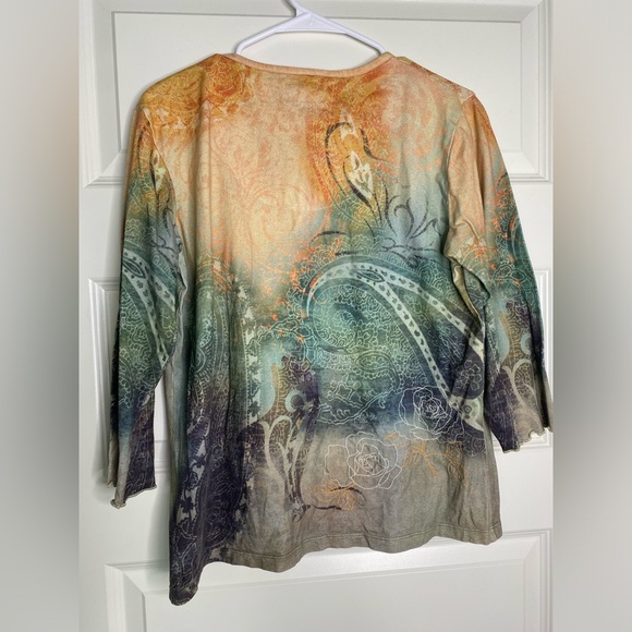 Y2k Boho Top with rhinestones - Picture 2 of 4